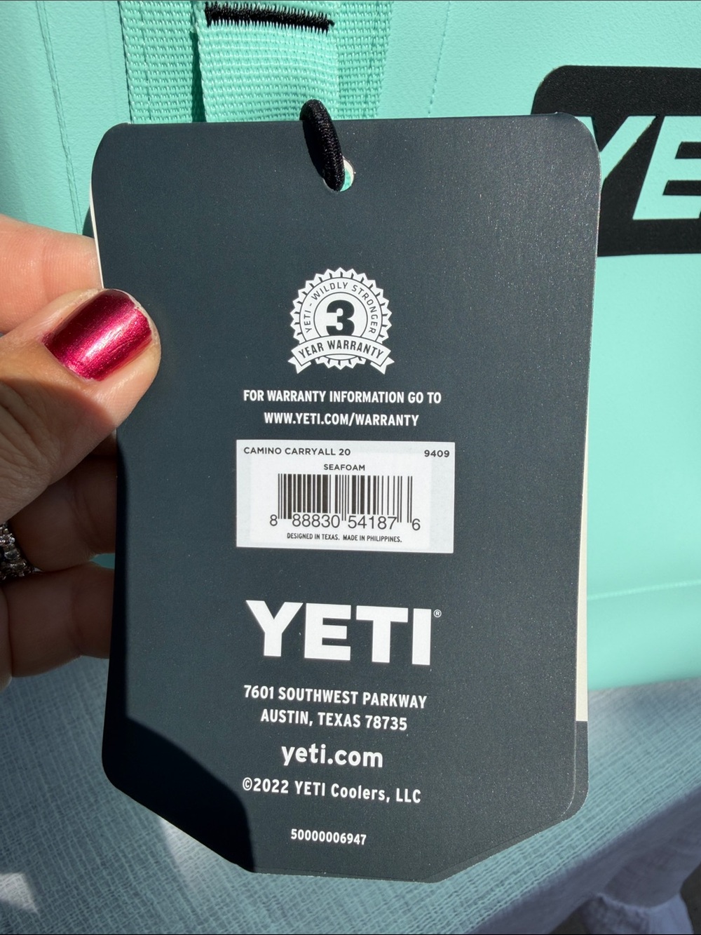 YETI Camino 20 Carryall Tote Bag Limited Edition, Seafoam, New With Tags - Picture 14 of 14